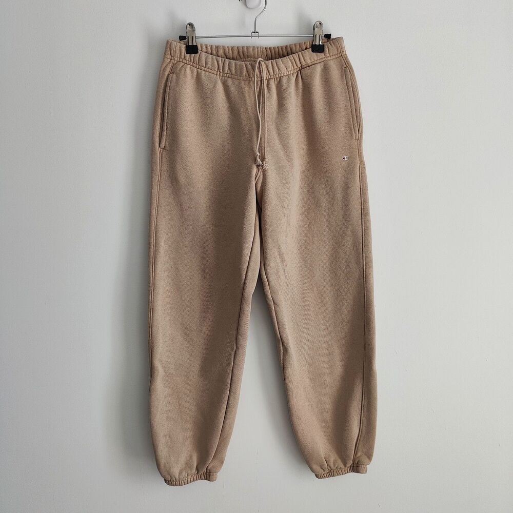 Vintage Champion Reverse Weave Sweatpants Mens Small Tan Joggers